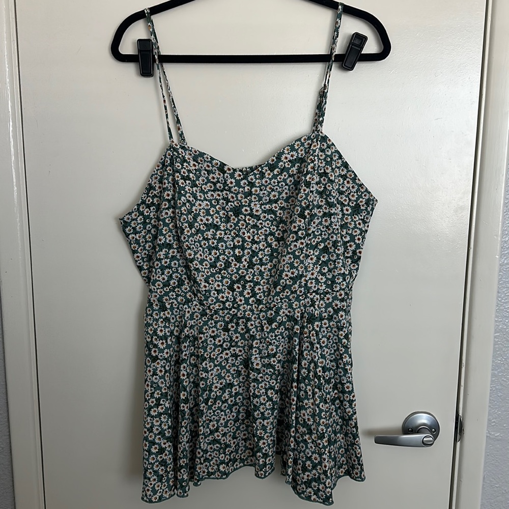 Floral Peplum Cami Blouse